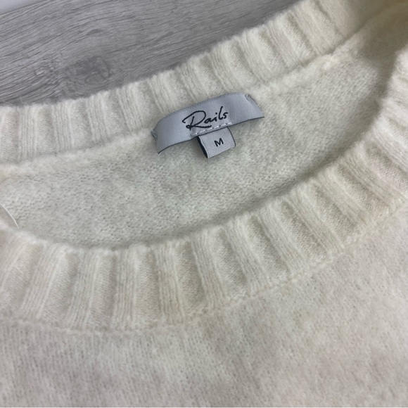 Rails Aura Wool + Cashmere Sweater In Ivory Chevron, Medium, NWOT - Picture 12 of 12